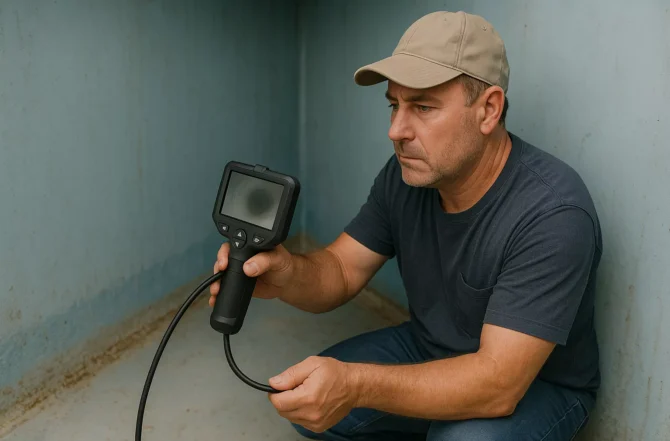 Inspeção por câmera endoscópica