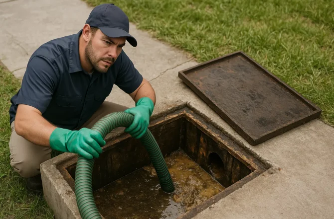 Limpeza de caixa de gordura