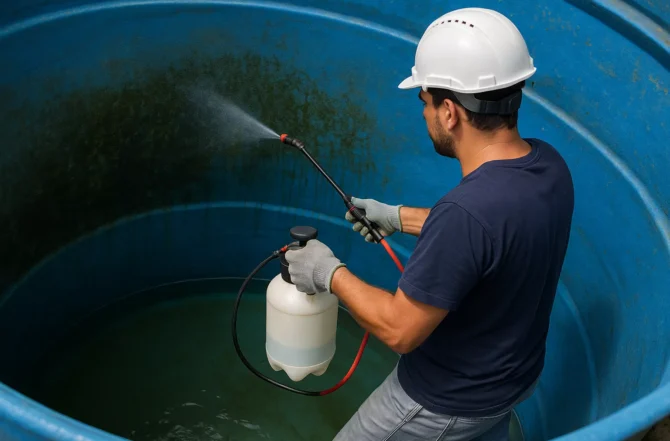 Soluções bactericidas e algicidas concentradas